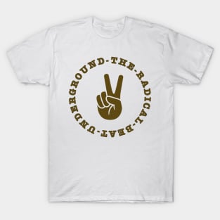 THE RADICAL BEAT UNDERGROUND Brown Logo T-Shirt